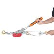 Troliu cu cablu si 2 carlige, capacitate 4 tone, lungime cablu 3 m, Clichet, 2 viteze, mecanism anti-inversare