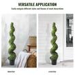 Set 2 plante artificiale spirala, Inaltime 152.4 cm, Verde, PE si Otel carbon
