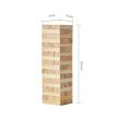 Joc de societate din lemn de pin,  Turn asamblabil Tumbling Tower 54 cuburi bej, 28 piese Domino