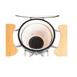 Grill Strend Pro Kamado, Ceramica si Inox, diametru 46.7 cm, inaltime gratar 91 cm, Verde, 130x73x122 cm