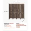 Paravan pliabil de interior, 4 x panouri, Lemn, Inaltime 170 cm, Maro inchis