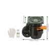 Set 4 roti pivotante cu inaltime reglabila, 2", max 125 kg / roata, ABS si Otel