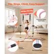 Bara gimnastica pliabila pentru copii, max 68 kg, Inaltime reglabila 914-1321 mm, Roz