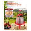 Presa manuala pentru struguri si fructe moi, Capacitate 9 l, Inox/Fonta, 405x705 mm
