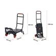 Carucior marfa 2 in 1, Capacitate max 136 kg, Greutate 8.8 Kg, Aluminiu, Pliabil, Negru