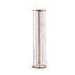 Set 4 suporturi pentru flori Vivatechnix Inaltime 90 cm, capacitate max 15 kg, Auriu, Otel si Cristal