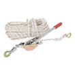 Troliu manual cu franghie poliester si 2 carlige, capacitate 750 kg, lungime cablu 3 m, Clichet
