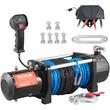 Troliu electric cu franghie sintetica, 12V, capacitate 3629 kg, Lungime cablu 20 m, Telecomanda WiFi, IP67