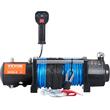Troliu electric cu franghie sintetica, 12V, capacitate 3629 kg, Lungime cablu 20 m, Telecomanda WiFi, IP67