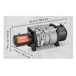 Troliu electric cu cablu otel, 12V DC, capacitate 8165 kg, Lungime cablu 20 m, Telecomanda WiFi, IP67