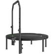 Trambulina fitness cu maner suport cu 4 niveluri de inaltime, Pliabila, max 150 kg, cadru Otel, 32 arcuri, Diametru 1016 mm