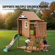 Spatiu joaca multifunctional, Casuta cu topogan si scara, max 150 kg, Lemn cedar, 2320x3100x2690 mm