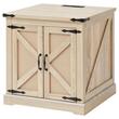 Masuta de cafea, MDF/Rattan artificial, 600 x 600 x 615 mm, Maro, 2 x priza USB