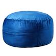 Fotoliu puf rotund, 890 x 890 x 560 mm, Husa detasabila si lavabila, Albastru