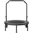 Trambulina fitness cu maner suport cu 4 niveluri de inaltime, Pliabila, max 150 kg, cadru Otel, 32 arcuri, Diametru 1016 mm
