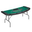 Masa de poker pliabila, 7 jucatori, sine captusite, suporturi pentru pahare din otel inoxidabil, 1830 x 825 x 755 mm, Verde/Negru
