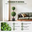 Set 2 plante artificiale, Inaltime 91.4 cm, Verde/Maro, PE si Otel carbon, protectie anti-inclinare