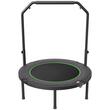 Trambulina fitness cu maner suport cu 4 niveluri de inaltime, Pliabila, max 150 kg, cadru Otel, 32 arcuri, Diametru 1016 mm