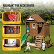 Spatiu joaca multifunctional, Casuta cu topogan si scara, max 150 kg, Lemn cedar, 2320x3100x2690 mm
