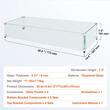 Aparatoare focar semineu, Dreptunghiular, Sticla termoizolanta, Grosime 8 mm, Dimensiune 773 x 367 x 191 mm