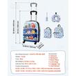 Set Troler, geanta, rucsac si support gat pentru copii, 4 x roti, Multicolor, 320 x 230 x 450 mm