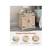 Masuta de cafea, MDF/Rattan artificial, 600 x 600 x 615 mm, Maro, 2 x priza USB