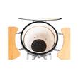 Grill Strend Pro Kamado, Ceramica si Inox, diametru 46.7 cm, inaltime gratar 91 cm, Negru, 130x73x122 cm