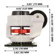 Set 4 roti pivotante cu inaltime reglabila, 2.5", max 500 kg / roata, ABS si Otel