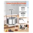 Presa manuala pentru struguri si fructe moi, Capacitate 12 l, Inox, 370x355x665 mm