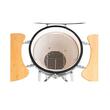 Grill Strend Pro Kamado, Ceramica si Inox, diametru 46.7 cm, inaltime gratar 91 cm, Negru, 130x73x122 cm