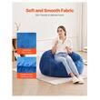 Fotoliu puf rotund, 890 x 890 x 560 mm, Husa detasabila si lavabila, Albastru