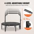Trambulina fitness cu maner suport cu 4 niveluri de inaltime, Pliabila, max 150 kg, cadru Otel, 32 arcuri, Diametru 1016 mm