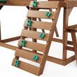 Spatiu joaca multifunctional, Casuta cu topogan si scara, max 150 kg, Lemn cedar, 2320x3100x2690 mm
