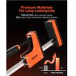Set 2 x Cleme de fixare pentru lemn, deschidere F de 76.2 cm, limita de sarcina 680 kg, Otel