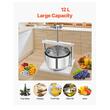 Presa manuala pentru struguri si fructe moi, Capacitate 12 l, Inox, 370x355x665 mm