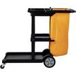Carucior cu 3 rafturi si sac, 120 x 51 x 98 cm, 4 roti, max 100 kg