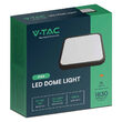 Plafoniera led, Interior/Exterior IP44, 4000K, 1830 lm, 18 W, dimensiune 250 x 250 x 65 mm, Negru, Patrata