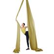 Hamac pentru yoga, dimensiuni 4 x 2.8 m, capacitate 1000 kg, 100 g/m², Auriu