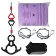 Hamac pentru yoga, dimensiuni 8 x 2.8 m, capacitate 1000 kg, 100 g/m², Violet, accesorii prindere