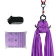 Hamac pentru yoga, dimensiuni 8 x 2.8 m, capacitate 1000 kg, 100 g/m², Violet, accesorii prindere