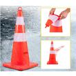 Set 10 conuri rutiere de avertizare, PVC, Inaltime 73 cm, Reflectorizante