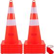 Set 10 conuri rutiere de avertizare, PVC, Inaltime 73 cm, Reflectorizante