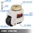 Set 4 roti pivotante cu inaltime reglabila, 3", max 500 kg / roata, ABS si Otel