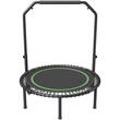 Trambulina fitness cu maner suport cu 4 niveluri de inaltime 990- 1232 mm, Pliabila, max 150 kg, cadru Otel, 34 arcuri, Diametru 1016 mm