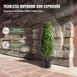 Set 2 plante artificiale, Inaltime 91.4 cm, Verde, PE si Otel carbon, protectie UV