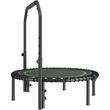 Trambulina fitness cu maner suport cu 4 niveluri de inaltime 990- 1232 mm, Pliabila, max 150 kg, cadru Otel, 34 arcuri, Diametru 1016 mm