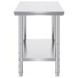 Masa de lucru Inox, pentru preparare alimente, 900x600x800 mm, 1 x rafturi