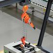 Palan manual cu clichet si lant, max 1500 kg, Frana mecanica, Carlige rotative, Inaltime 3 m