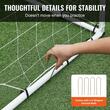 Poarta pentru mini fotbal 242 x 92 x 184 cm, 4 x tarusi de fixare