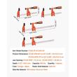 Set 4 x Cleme de fixare pentru lemn, deschidere F de 15,24, 30.48 cm, limita de sarcina 272 kg, Otel/Fonta